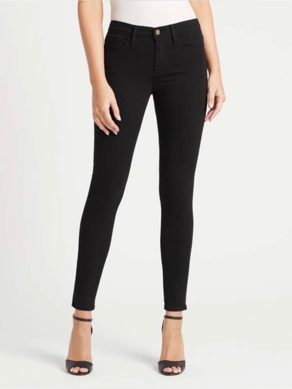 FRAME denim le skinny de Jeanne black film noir size 26
